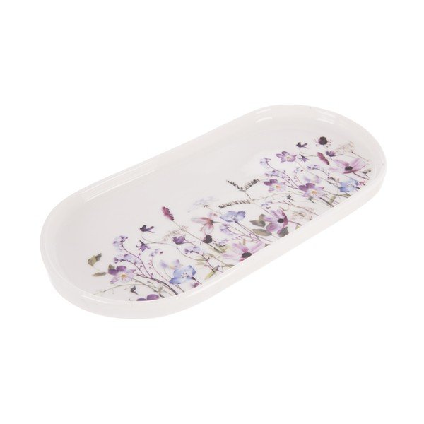 Biely/fialový servírovací porcelánový tanier Louka – Orion-image-2