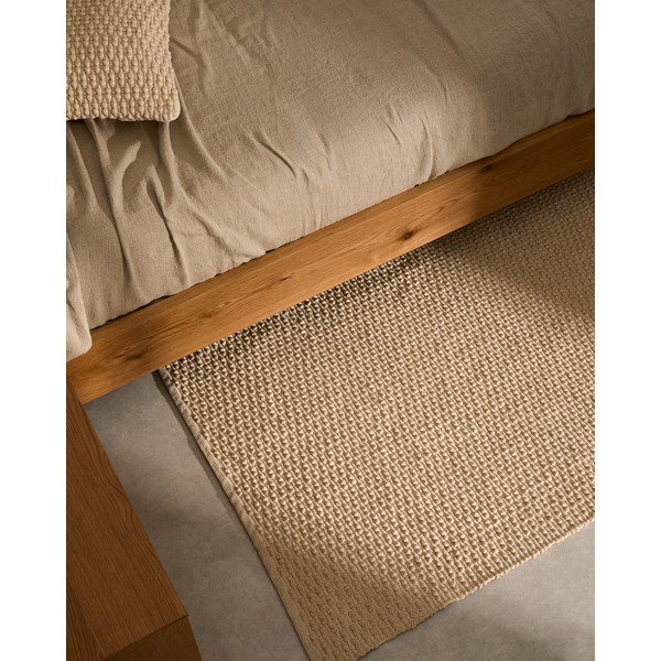 Krémový ručne tkaný koberec s prímesou bavlny 160x230 cm Mascarell – Kave Home-image-1