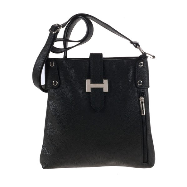 Čierna kožená kabelka Giulia Bags Heidi
