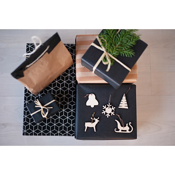 Súprava 10 drevených vianočných dekorácií Spira Medium-image-2