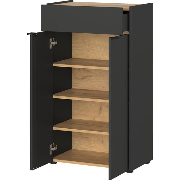 Antracitová vysoká kúpeľňová skrinka 60x98 cm Forano – Germania-image-2