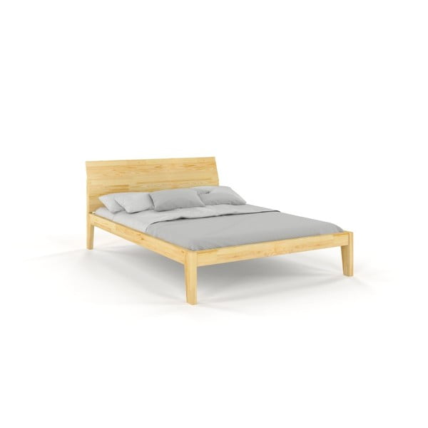 Dvojlôžková posteľ z borovicového dreva 160x200 cm v prírodnej farbe Agava – Skandica