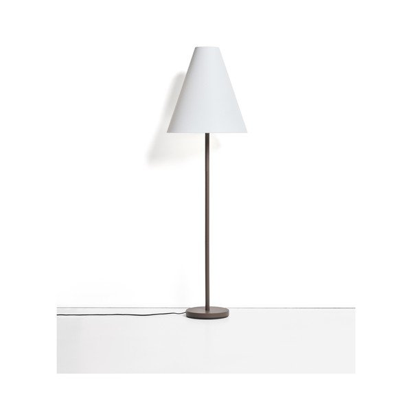 Hnedá stojacia lampa s textilným tienidlom (výška  153 cm) Navat – Kave Home-image-4