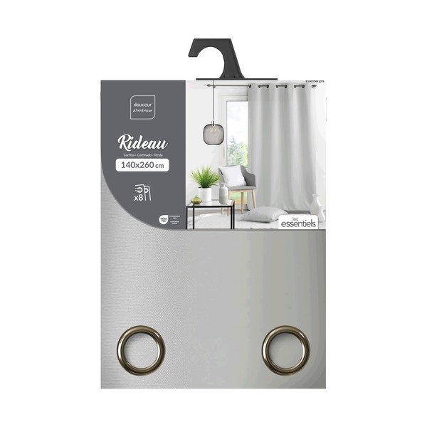 Svetlosivý záves 140x260 cm Essentiel – douceur d'intérieur-image-3