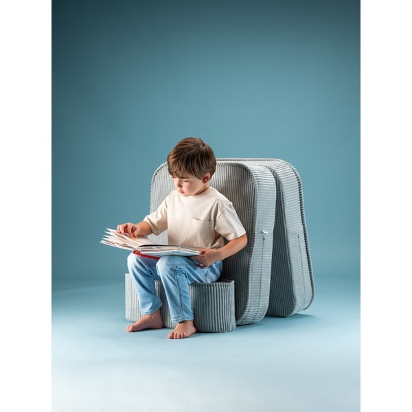 Menčestrové detské kresielko v mentolovej farbe Flip – Wigiwama-image-4