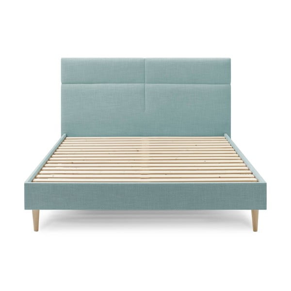 Tyrkysovomodrá dvojlôžková posteľ Bobochic Paris Elyna Light, 180 x 200 cm-image-1