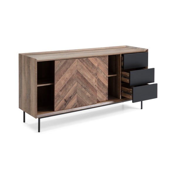 Komoda v dubovo-čiernom dekore Marckeric Utah-image-4