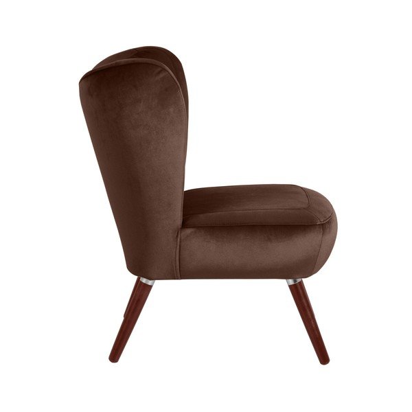 Tmavohnedé kreslo Max Winzer Sari Velvet-image-2
