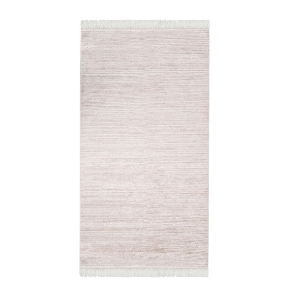 Béžový zamatový koberec Deri Dijital, 160 x 230 cm