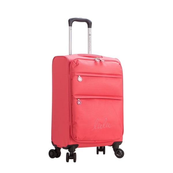 Ružový kufor na 4 kolieskach Lulucastagnette Luciana, 101 l-image-4