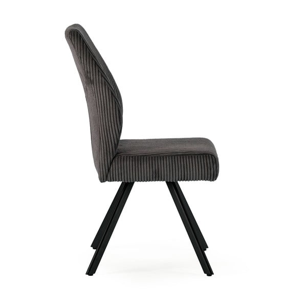 Tmavosivé menčestrové jedálenské stoličky v súprave 2 ks Anibal – Marckeric-image-3