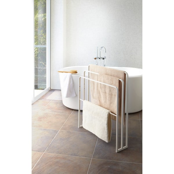 Biely kovový stojan na uteráky Yamazaki Tower-image-1