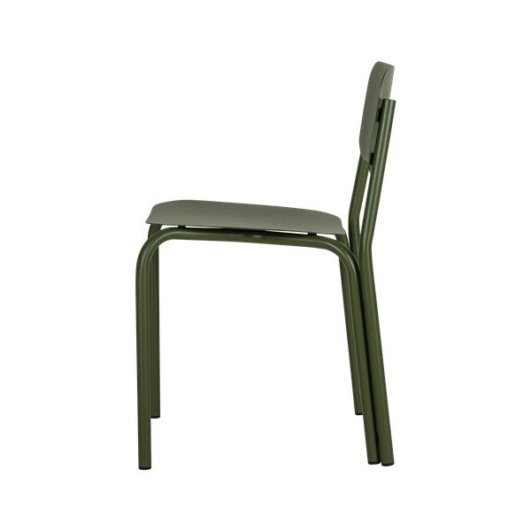 Zelená kovová záhradná stolička Kei – noo.ma-image-2