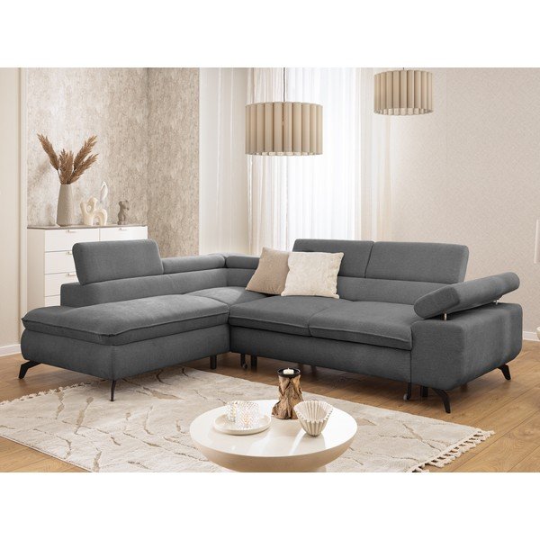 Sivá ženilková rohová pohovka (ľavý roh/do L) Marbeya  – Ropez-image-1