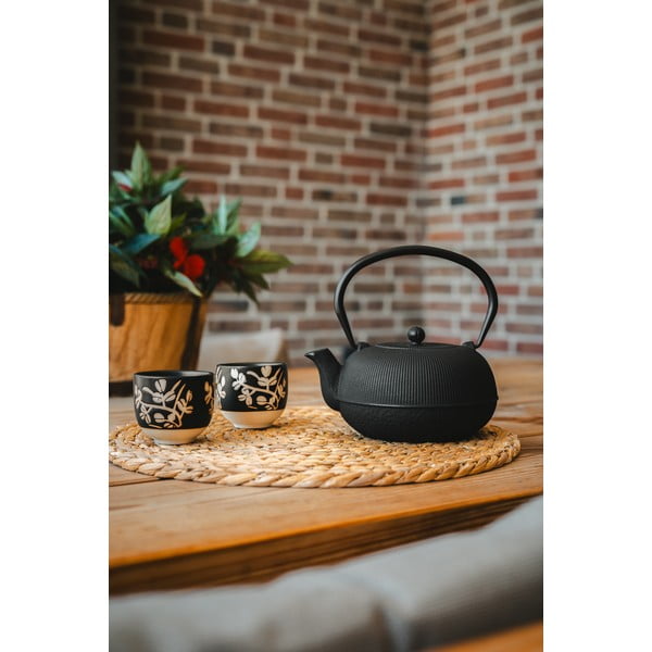 Čierna porcelánovo-liatinová čajová súprava Sichuan – Bredemeijer-image-1