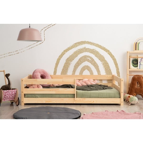 Detská posteľ z borovicového dreva v prírodnej farbe 80x160 cm Mila CPD – Adeko