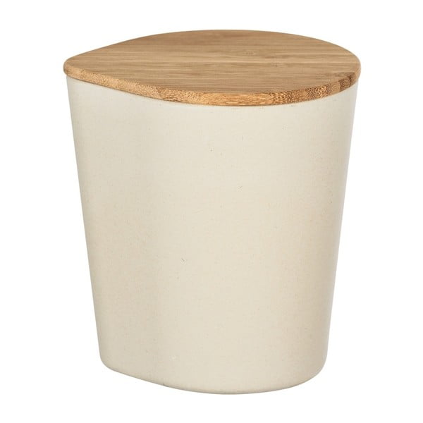 Béžový úložný box s bambusovým vekom Wenko Derry, 750 ml-image-1