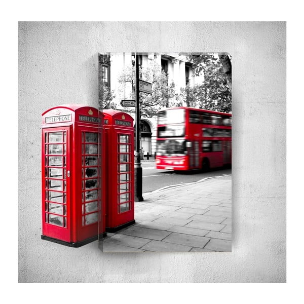 Nástenný 3D obraz Mosticx London Street, 40 × 60 cm