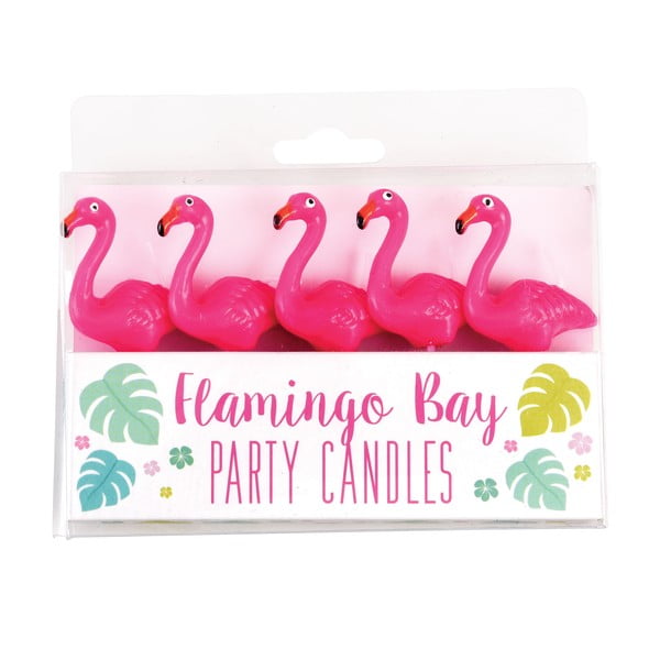 Sada 5 sviečok Rex London Flamingo Party