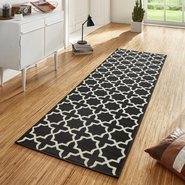 Čierno-biely behúň Hanse Home Basic Glam, 80 x 200 cm-image-1