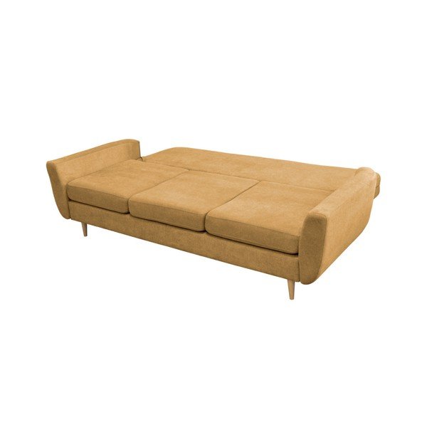 Žltá rozkladacia pohovka so svetlými nohami Mazzini Sofas Roso-image-3