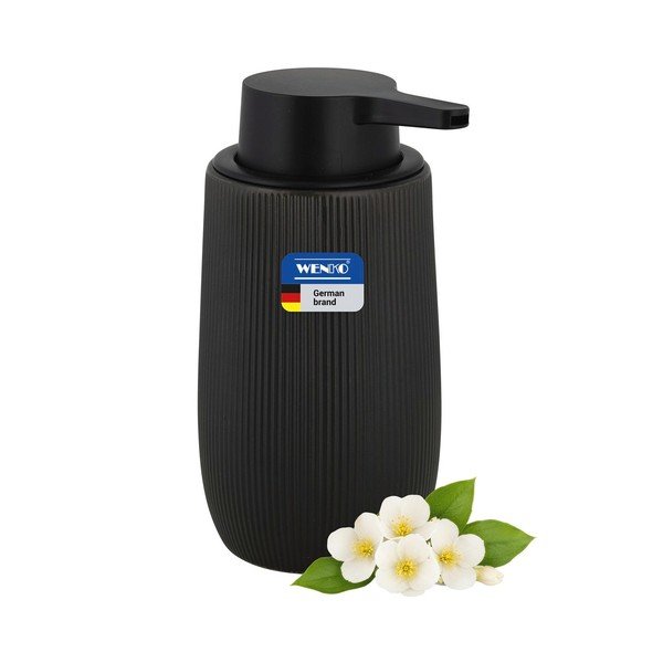 Čierny plastový dávkovač mydla 400 ml Fablo – Wenko-image-3