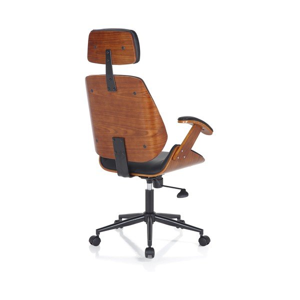 Čierna kancelárska stolička z imitácie kože Visby – Tomasucci-image-4