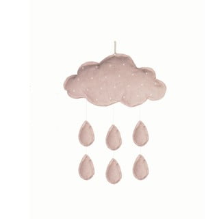 Svetloružová závesná dekorácia Little Nice Things Mobile Clouds