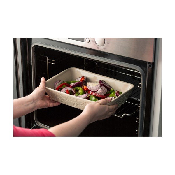 Krémovobiela kameninová zapekacia misa Mason Cash In the Forest, 31 x 20 cm-image-1