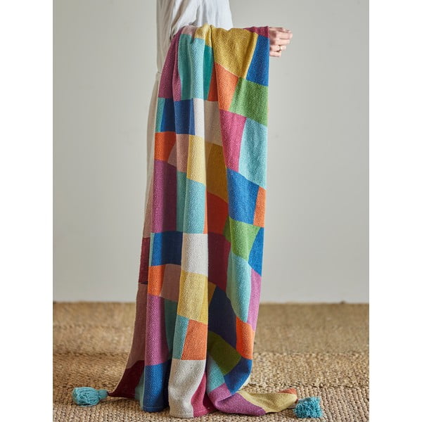 Detská deka z recyklovanej bavlny 130x160 cm Colorine – Bloomingville Mini-image-1