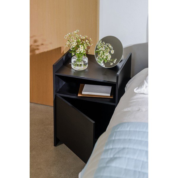 Čierny nočný stolík s poličkami Toopt – noo.ma-image-3