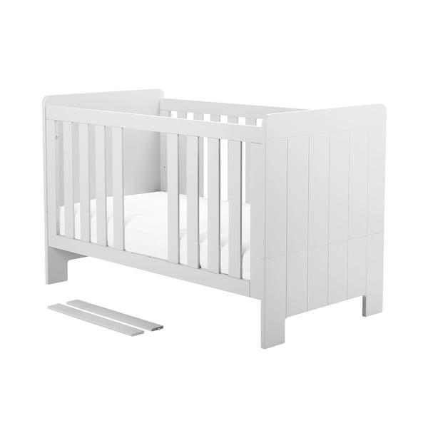 Biela variabilná detská postieľka Pinio Calmo, 140 × 70 cm-image-3