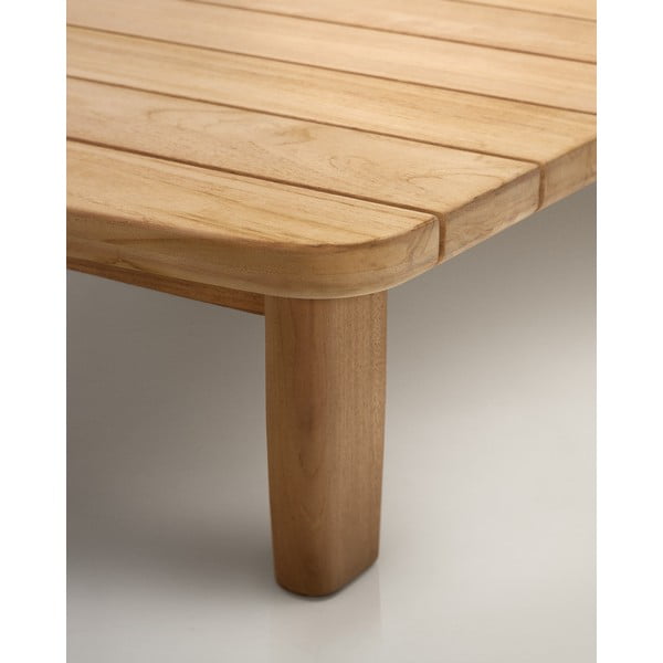 Záhradný odkladací stolík z tíkového dreva 70x140 cm Tirant – Kave Home-image-4