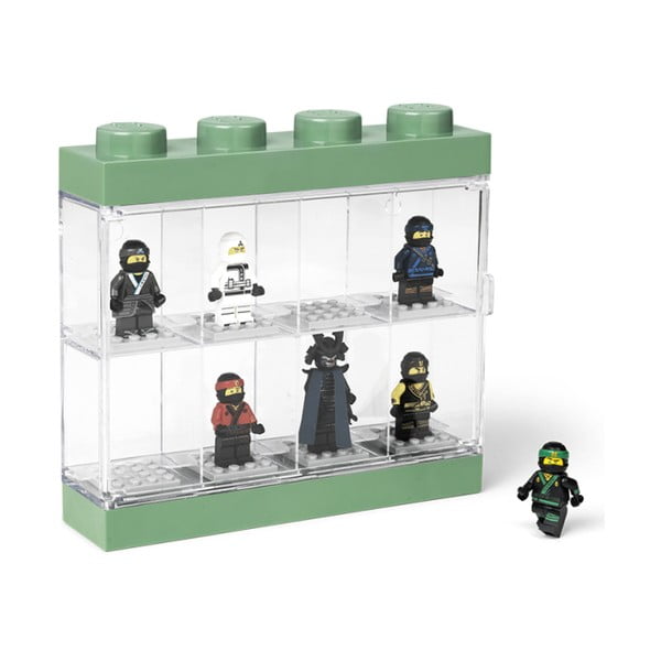 Zeleno-biela zberateľská skrinka na 8 minifigúrok LEGO®