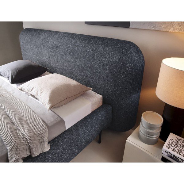 Modrá čalúnená dvojlôžková posteľ s úložným priestorom s roštom 180x200 cm Pointt – ELTAP-image-3