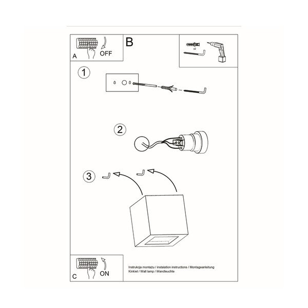 Čierne nástenné svietidlo Leo – Sollux-image-4