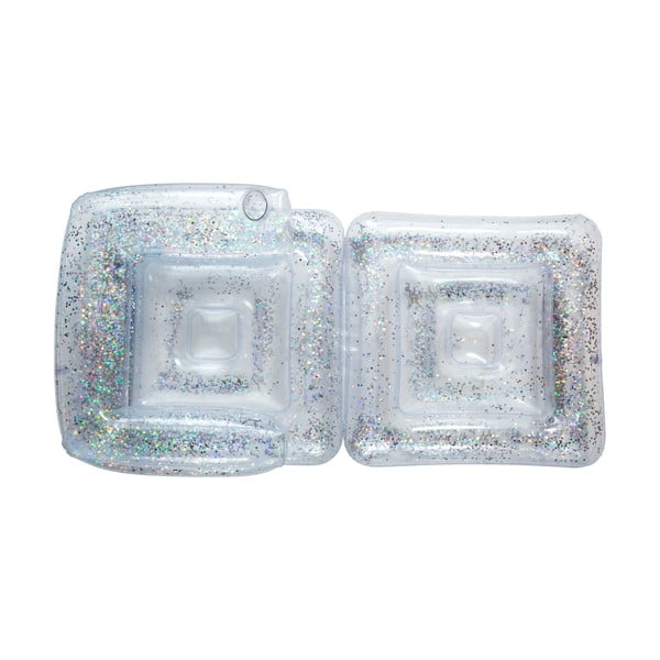Priehľadné nafukovacie ležadlo Sunnylife Lilo Glitter-image-3