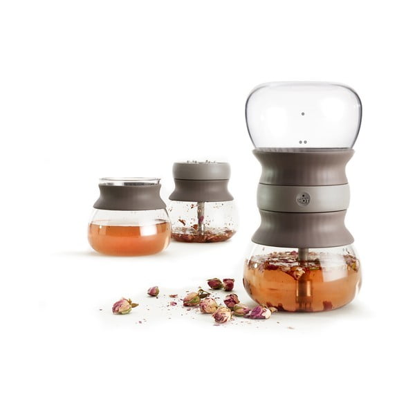 Svetlohnedá sklenená kanvica na čaj so sitkom 500 ml – Lékué-image-4