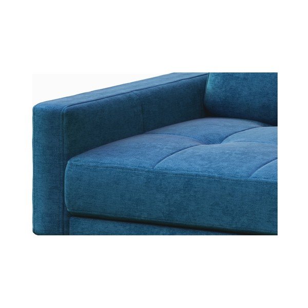 Modré kreslo s drevenými nohami MESONICA Musso Tufted-image-3