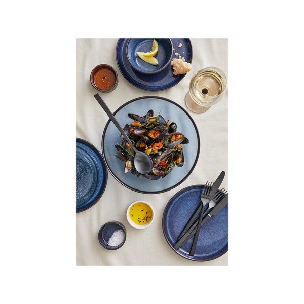 Čierny/modrý tanier z kameniny ø 27 cm Gastro Dark Blue/Black – Bitz-image-2