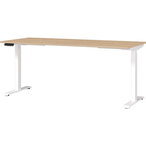Polohovací pracovný stôl s elektricky nastaviteľnou výškou s doskou v dubovom dekore 80x180 cm Jet – Germania