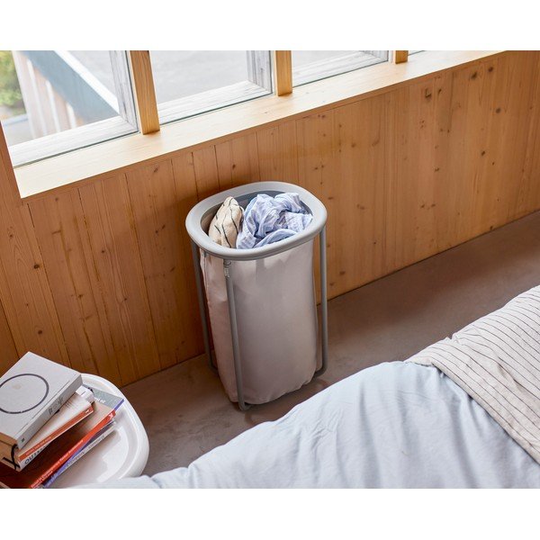 Svetlosivý látkový kôš na bielizeň 50 l Duo – Joseph Joseph-image-1