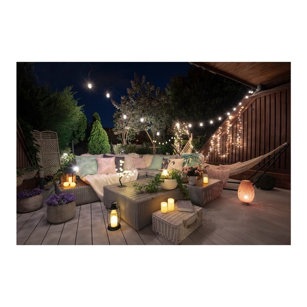 Čierna LED svetelná reťaz v tvare žiaroviek DecoKing Bulb, 10 svetielok, dĺžka 2,2 m-image-4