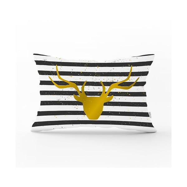Dekoratívna obliečka na vankúš Minimalist Cushion Covers Striped Reindeer, 35 x 55 cm