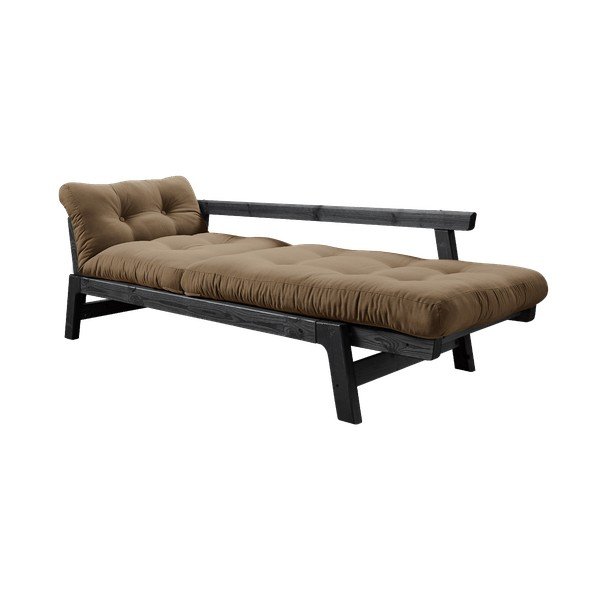 Rozkladacia pohovka s hnedým poťahom Karup Design Step Black/Mocca-image-3