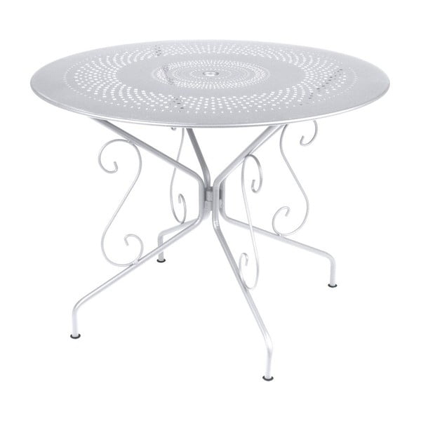 Biely kovový stôl Fermob Montmartre, Ø 96 cm