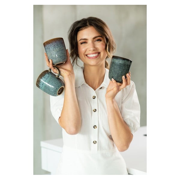 Tyrkysovo-hnedý kameninový hrnček Villeroy & Boch Like Lave, 400 ml-image-3