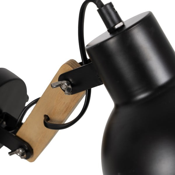 Nástenné svietidlo v čiernej a prírodnej farbe – Ixia-image-4