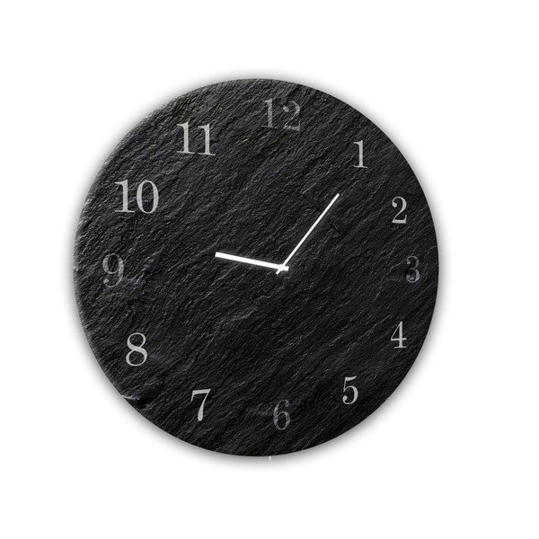 Nástenné hodiny Styler Glassclock Carbon, ⌀ 30 cm-image-1