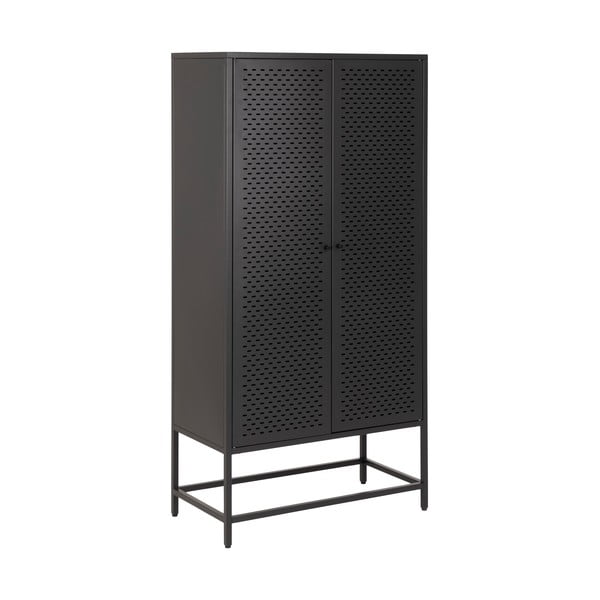 Čierna kovová šatníková skriňa 80x160 cm Newcastle – Actona-image-2